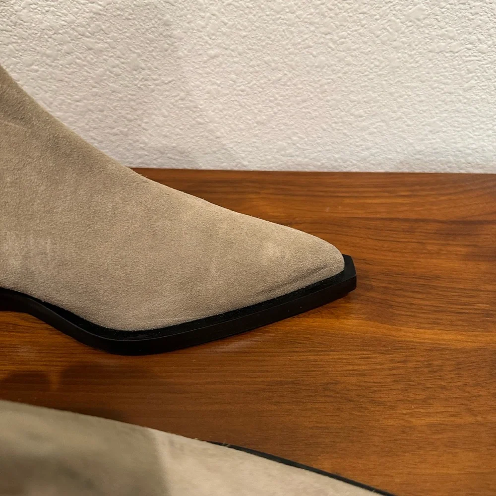 Anine Bing Taupe Suede Bekah Booties - Picture 10 of 10